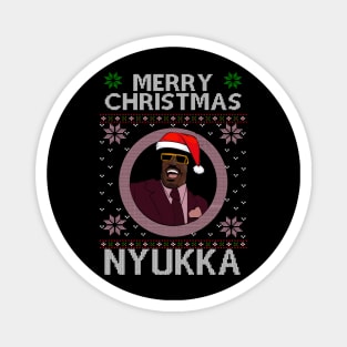 Ugly Christmas Sweater Pinky From Friday Merry Christmas Nyukka Santa hat Magnet